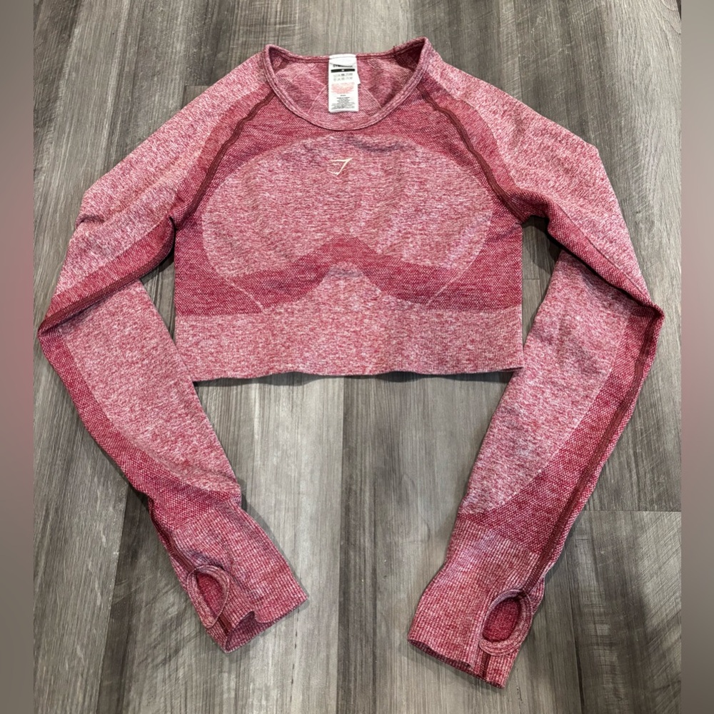 Gymshark Maroon Long Sleeve Top Size Medium